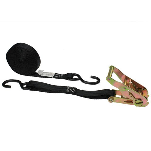 1" x 15' Black Cargo Strap with ratchet